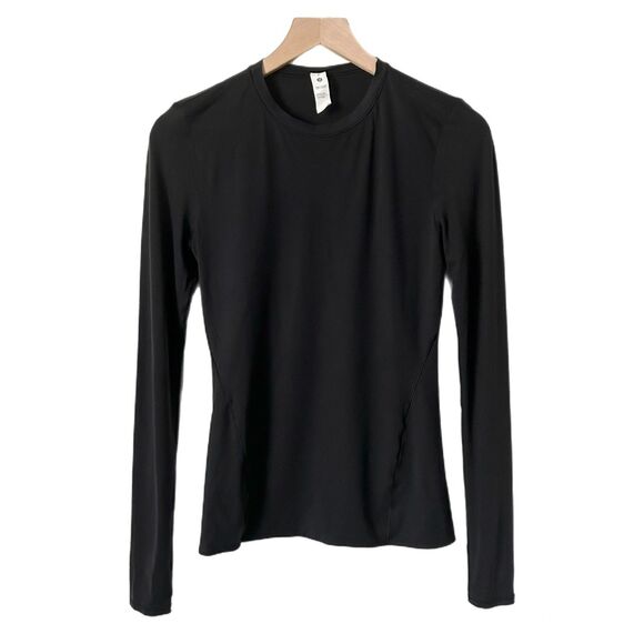 Lululemon Wundermost Ultra Soft Nulu Crewneck Long Sleeve Shirt Black Size Med - Picture 1 of 4